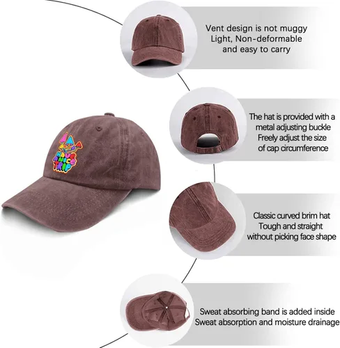 Vista 6 de devor Gorra de béisbol ajustable con texto en inglés "Dad Hat Have a Nice Trip para mujer