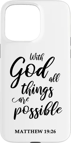 Vista 31 de Christian Message Faith Jesus Matthew 19:26 Case for iPhone 17