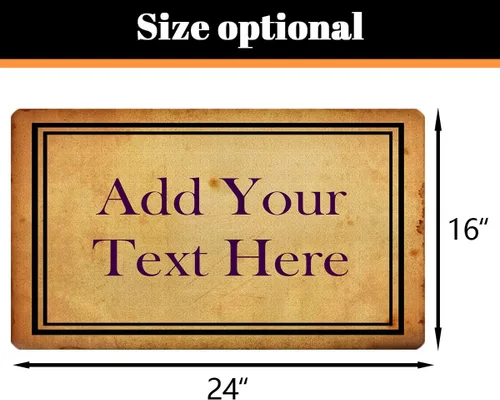Vista 3 de D-Story Tapete de puerta personalizado – Tapetes de bienvenida personalizados para puerta delantera, texto de familia, divertido tapete