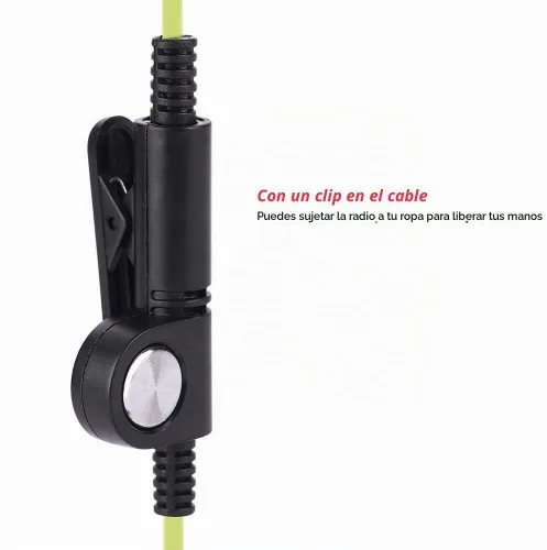 Vista 9 de Cuifati Walkie Talkie Auricular con micrófono, 2Pin 0.098 in & 0.138 in Single Wire Auricular universal Walkie Talkie Auriculares adecuados