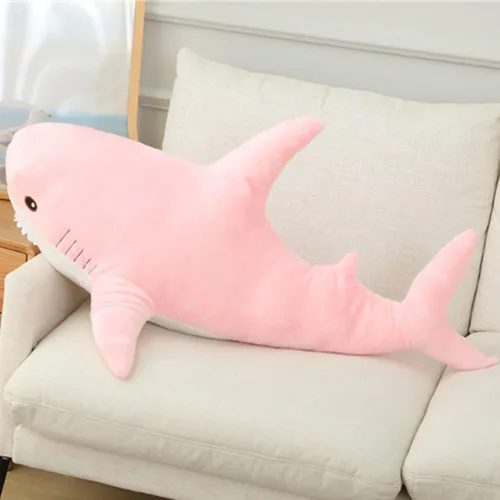 Vista 2 de OUKEYI Juguete de peluche de simulación de gran tiburón ballena de 31.5 in/31 pulgadas, animal de peluche realista lindo tiburón ballena, suave