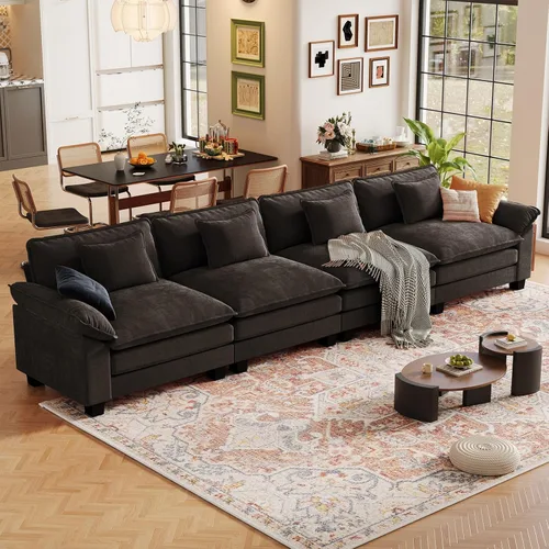 Vista 35 de CDCASA Silla de acento de gran tamaño de 50'' con otomana Asiento extra ancho y profundo estilo sofá nube para sala de estar, dormitorio, rincón