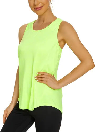 Vista 3 de Camiseta sin mangas de entrenamiento para mujer, diseño deportivo de espalda cruzada, para yoga, gimnasia y hacer ejercicio