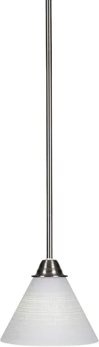 Vista 47 de Toltec Lighting Paramount - Mini colgante de 1 luz en acabado negro mate con cristal de arte perla de 7 pulgadas y estilo negro