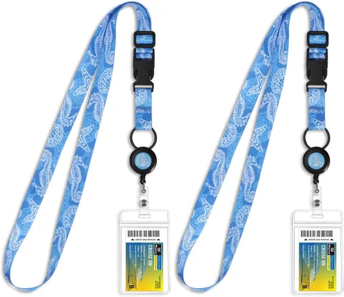 Vista 17 de MNGARISTA Cordón retráctil para tarjetas de crucero, cordones impermeables para tarjetas de crucero con soporte de identificación, paquete de 2
