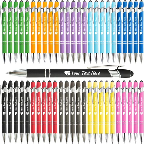 Vista 21 de Bolígrafos personalizados con lápiz capacitivo, bolígrafos personalizados impresos con tu logotipo o mensaje, ideales para regalos, promociones