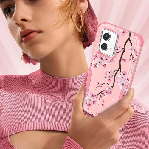 Vista 6 de Funda para teléfono para Motorola Moto G Stylus 5G 2023, diseño único femenino estético para adolescentes, kawaii, flor de ciruela, resistente