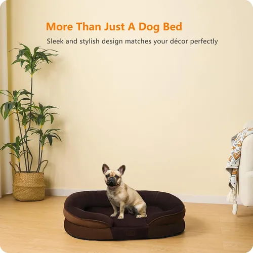 Vista 9 de Dwanton - Cama ortopédica para perros medianos con espuma de gel de memoria, sofá impermeable para perros, cama lavable para mascotas con cojín