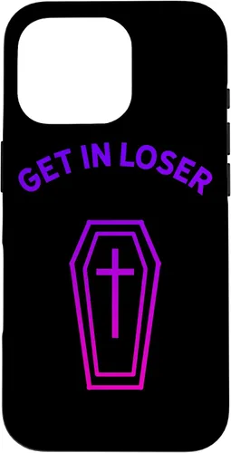 Vista 20 de Pastel Goth Aesthetic Black Gradient Coffin Get in Loser Emo Case for iPhone 17