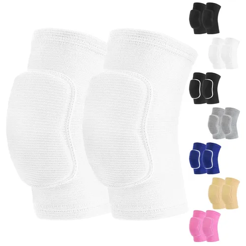 Vista 8 de HISFFOG Rodilleras de voleibol para bailarines, rodilleras suaves y transpirables para hombres, mujeres, niñas, niños, rodilleras protectoras