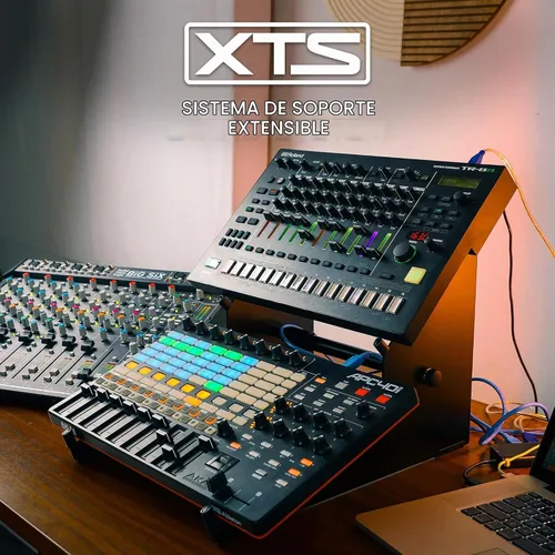 Vista 3 de XTS - Soporte de escritorio de 2 niveles, para MPC Live 3, sintetizadores