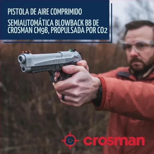 Vista 6 de Pistola de Aire BB Crosman CM9B Mako Semiautomática con Retroceso Alimentada por CO2