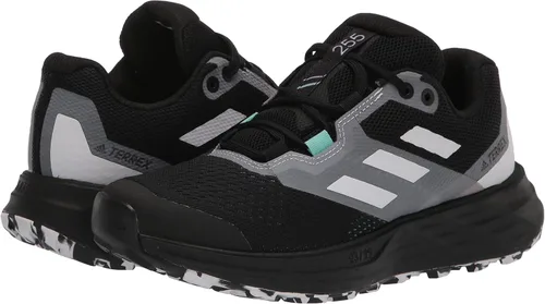 Vista 7 de adidas Zapatos de correr Terrex Two Flow para mujer Core Black-crystal White-clear Mint