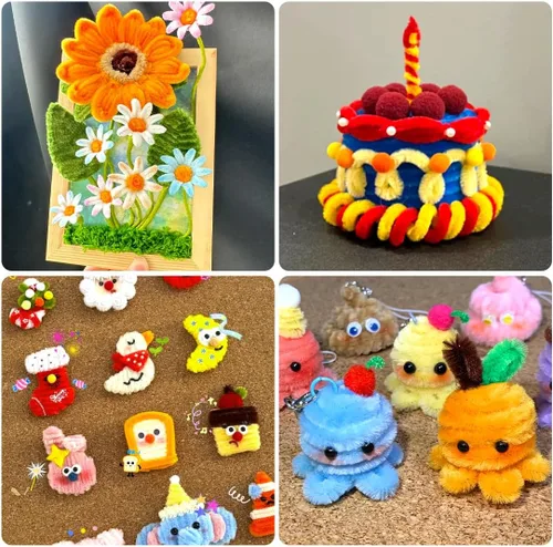 Vista 7 de Eppingwin 1200 cuentas de pony + limpiapipas de 12 pulgadas para manualidades
