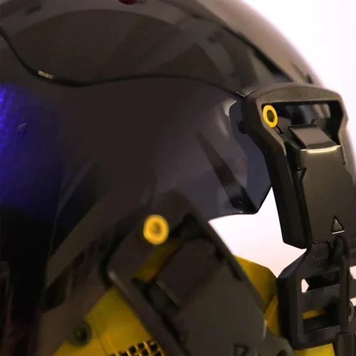 Vista 6 de BeLSav Máscara de cosplay punk para adultos, máscara LED, tecnología punk futurista, cosplay, Halloween, accesorios para fiestas y festivales
