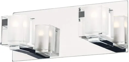 Vista 4 de ET2 E32032-18PC Bloques de construcción LED compatibles con ADA, montaje en pared para tocador de baño, 2 luces, 4.4 vatios totales, 5 pulgadas