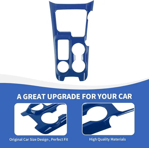 Vista 6 de RAZPOY Cubierta para panel de palanca de cambios para consola central, compatible con accesorios interiores Ford Bronco 2021-2024, color azul
