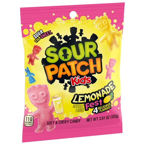 Vista 11 de SOUR PATCH KIDS Lemonade Fest - Caramelos de gomita suaves y masticables, caramelos a granel, 12 bolsas