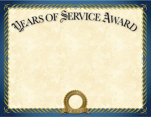 Vista 4 de Great Papers! Years of Service Foil Certificate, 20 Count, 8.5" x 11" (2015113),Blue