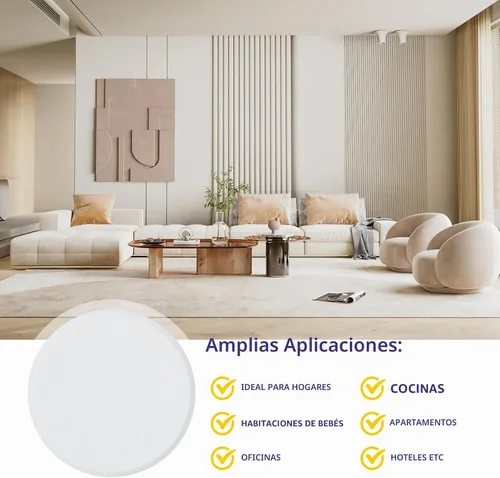 Vista 7 de Protector de pared redondo de 3 1/4 pulgadas, paquete de 10 pomos de puerta, protectores de pared rígidos de vinilo rígido, color blanco
