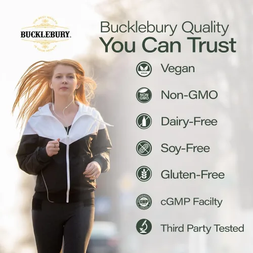 Vista 3 de BUCKLEBURY Wild Crafted - Gomitas de musgo marino irlandés con vejiga y raíz de bardana, multivitamínico masticable natural, veganas, para apoyo