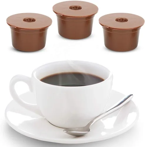 Vista 7 de 3pcs Recargable Cápsula de Café Reutilizable Filtro de Café Taza de Repuesto para Máquina de Café (Café)