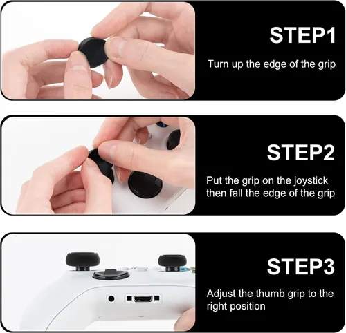 Vista 7 de Thumb Grips Caps Performance Joystick Cover Controller for CQC FPS Games, Compatible with PS5, PS4, Xbox Series X/S,Xbox One,Switch Pro,3Pairs(6pcs)