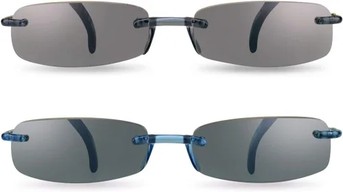 Vista 10 de proSPORT 2 pares de lentes de sol de lectura tintados, sin montura para hombres y mujeres
