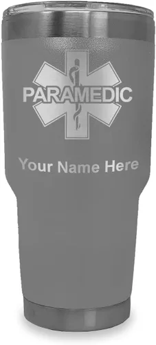 Vista 39 de LaserGram Vaso aislado al vacío de 20 onzas, paramédico, grabado personalizado incluido (negro) Engraved Gift for Paramedics, Vacuum Insulated