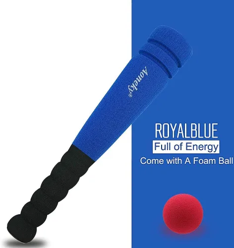 Vista 3 de Aoneky Bate y pelota de béisbol de espuma mínima azul de 11.8 pulgadas