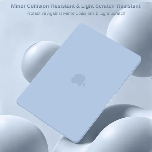 Vista 5 de Mosiso Funda para MacBook Air de 13 y 13.6 pulgadas, 2024, 2023 y 2022, M3 A3113, M2 A2681, Touch ID, carcasa rígida, cubierta de teclado, protector