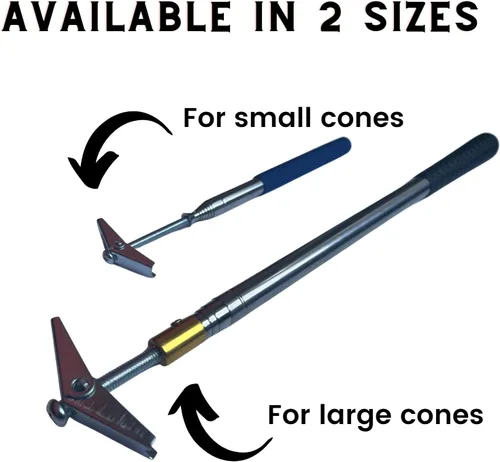 Vista 6 de Versatyle Easy Cone Pickup Stick Selector de cono retráctil superior para deportes, tráfico y conos al aire libre Funciona con la mayoría