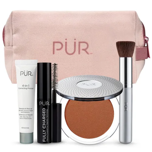 Vista 13 de PÜR Minerals Multitasking Essentials Kit - Makeup Gift Set Includes 4-in-1 Correcting Primer, Fully Charged Mascara, 4-in-1 Pressed Mineral Powder &