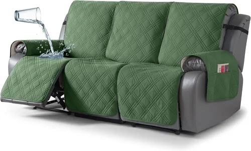Vista 48 de TAOCOCO Fundas para Sillón de Dos Plazas Reclinable 100% Impermeables, Fundas Divididas para Loveseat Reclinable, Funda Antideslizante para Sofá