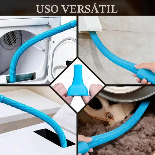Vista 4 de Dryer Vent Cleaner Kit, Vacuum Hose & Brush for Lint Trap Cleaning