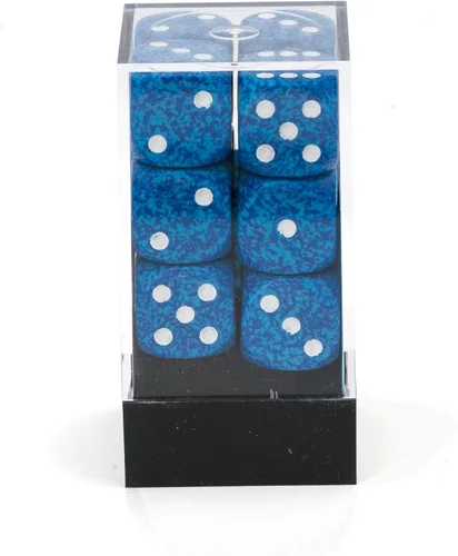 Vista 4 de Chessex DND - Juego de dados poliédricos de plástico con agua moteada de 0.63 pulgadas, Dungeons and Dragons, incluye 12 dados – D6 (CHX25706)