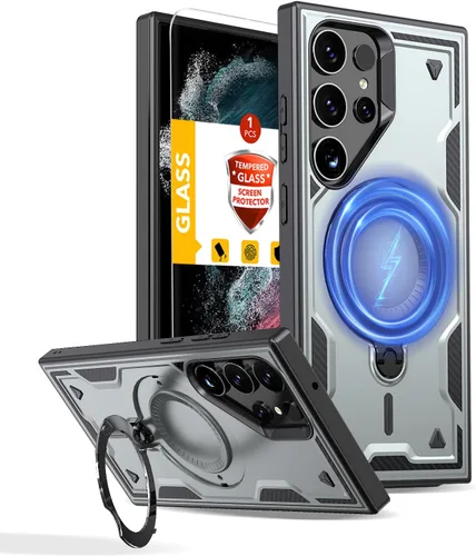 Vista 49 de para iPhone 11 Funda Magnética, para iPhone XR Compatible con MagSafe, con 1 Protector de Pantalla, Soporte de Anillo de 360° Integrado, Grado