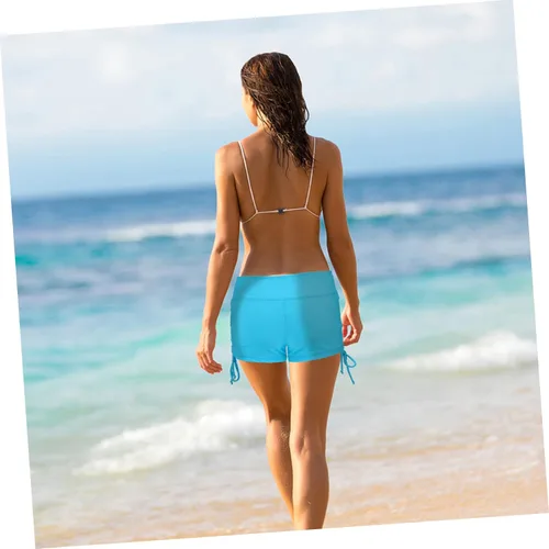 Vista 5 de Toddmomy Pantalones cortos de cintura alta para mujer, trajes de baño deportivos para mujer, pantalones cortos de natación de cintura alta para mujer