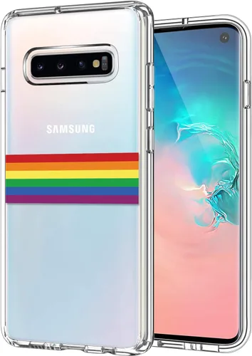 Vista 9 de ICEDIO Funda para Galaxy S10+ Plus, funda de TPU transparente con diseños de moda para niñas y mujeres, funda protectora de ajuste delgado