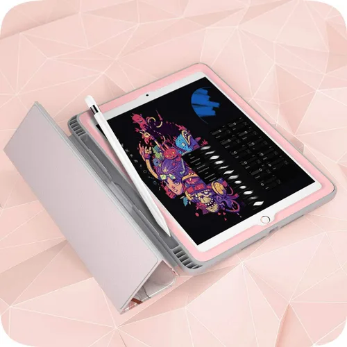 Vista 5 de i-Blason Funda para iPad de 6ª generación, iPad 9.7 2018/2017, [protector de pantalla integrado] funda inteligente de cuerpo completo triple [Cosmo]
