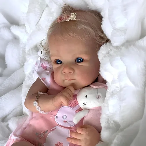 Vista 6 de iCradle Preciosa muñeca de bebé Reborn de 18 pulgadas, cuerpo suave, de silicona, realista, muñeca recién nacida, juguete para niños a partir de 3