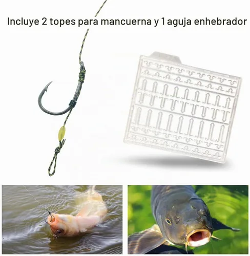 Vista 4 de YOTO Equipo de pesca de carpa, 24 piezas, equipo de pesca de carpa con gancho ancho de hueco, kit de pesca de carpa con accesorios de carpa, 24
