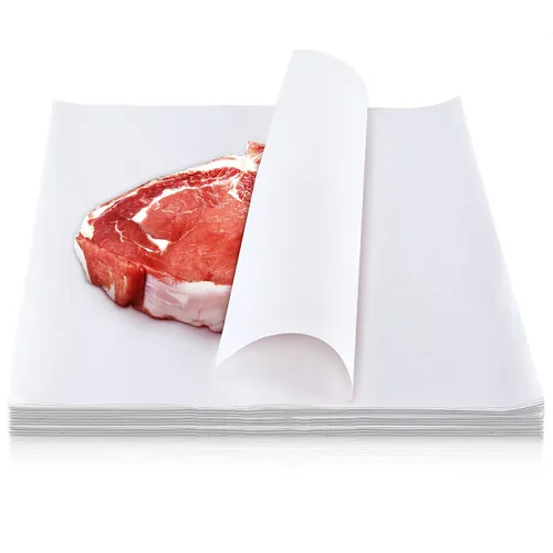 Vista 8 de 500 hojas de papel de carnicero blanco para sublimación, hojas de papel de carnicero desechables, hoja cuadrada de carne precortada, sin cera