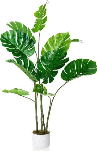 Vista 25 de GarveeHome Árbol de buganvilla artificial de 5 pies, planta de buganvilla de seda sintética con maceta, decoración interior y exterior, planta