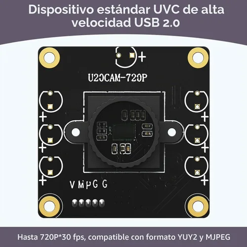 Vista 2 de 720P USB 2.0 UVC Camera with 120° DFOV for Raspberry Pi, Jetson Nano, Embedded Hardware - Support Windows, Linux, Mac OS, Android