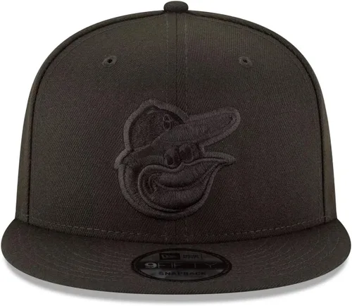 Vista 2 de New Era MLB 9FIFTY - Gorra ajustable negra con cierre de presión, talla única Baltimore Orioles