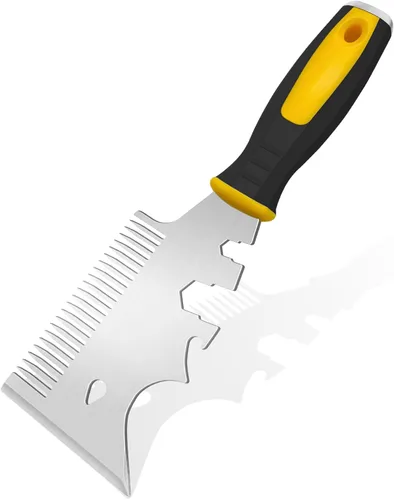 Vista 9 de DEKEones Raspadores de masilla, cuchillo de espátula de 1.5 pulgadas, herramienta raspadora de metal para acabado de paneles de yeso, raspado