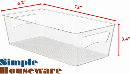 Vista 2 de Simple Houseware Organizador de latas de cocina transparente para gabinete/despensa/refrigerador/congelador/refrigerador