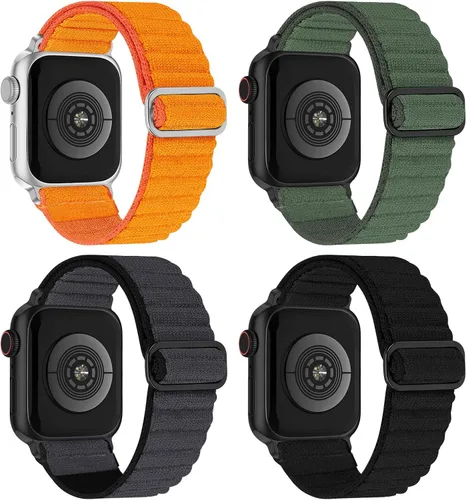 Vista 20 de 4 Pack Stretchy Solo Loop Compatible with Apple Watch Bands Women Men