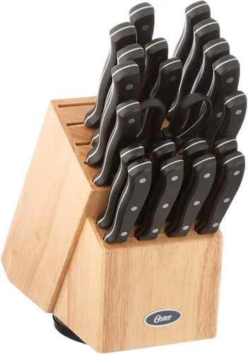 Vista 9 de Oster Gunderson Juego de Cuchillos de Cocina de 6 Piezas con Bloque, Juego de Cuchillos de Cocina de Acero Inoxidable con Cuchillas Afiladas
